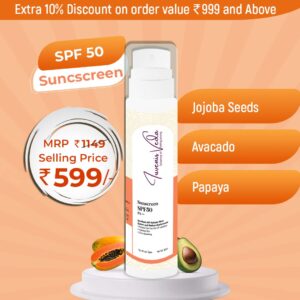 Iuvenis Veda Sunscreen SPF 50 PA+++ (50G) With Free Rose Toner (50ML) | High Protection & Hydration | For Men and Women | All Skin Types